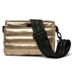 Think Royln Quilted Bum Bag/ Crossbody in “Pearl Cashmere”